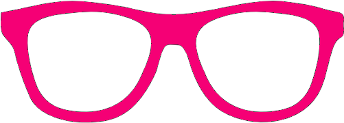 Pink Nerd Glasses Clipart - Glasses (500x500)