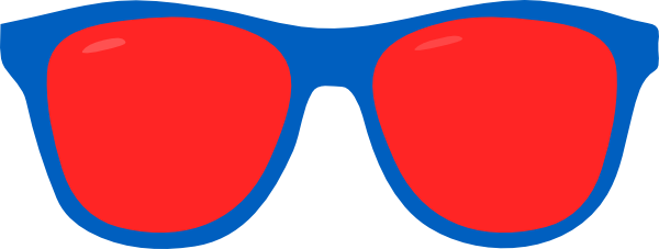 Nerd Glasses Nerdy Glasses Clip Art At Clker Library - Blue Sunglasses Clipart Png (600x227)