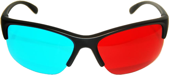 3d Clipart Eyeglass - 3d Glasses .png (600x285)