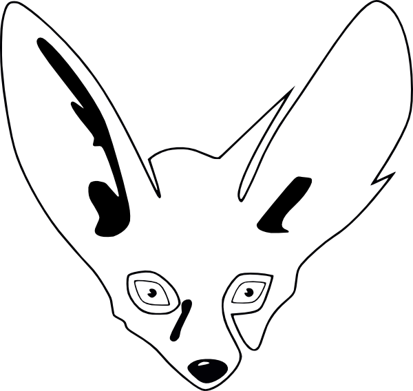 Fox Head Fennec Fox Silhouette (600x568)