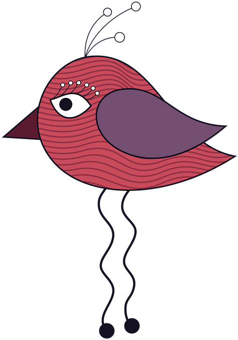 Aviary Birds Cliparts 8, Buy Clip Art - Pink (526x720)