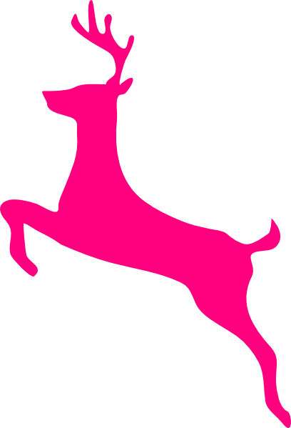 Baby Deer Silhouette Clip Art - Deer Clip Art (408x599)