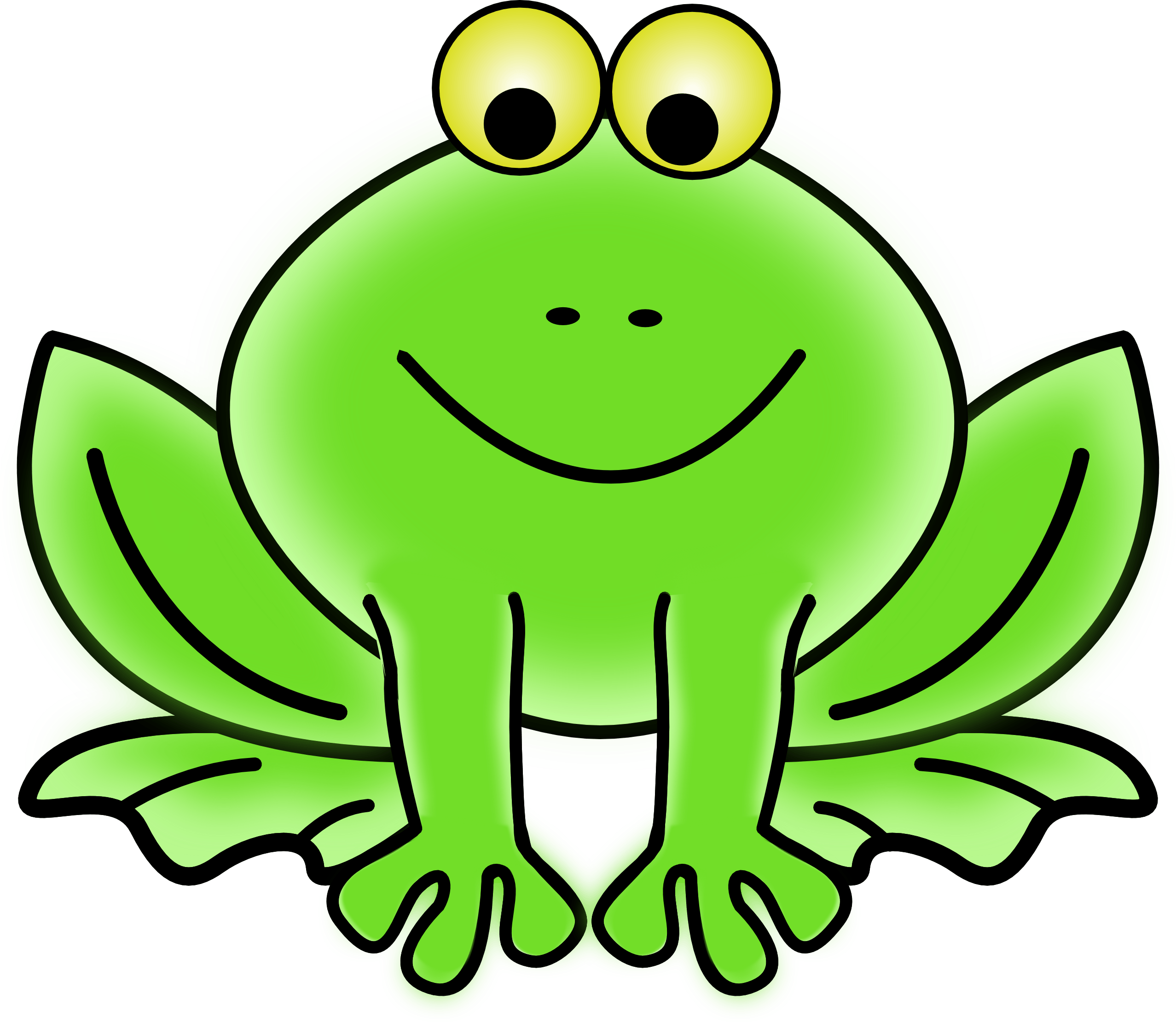 Green Art Clipart - Animated Pictures Of A Frog (2555x2222)