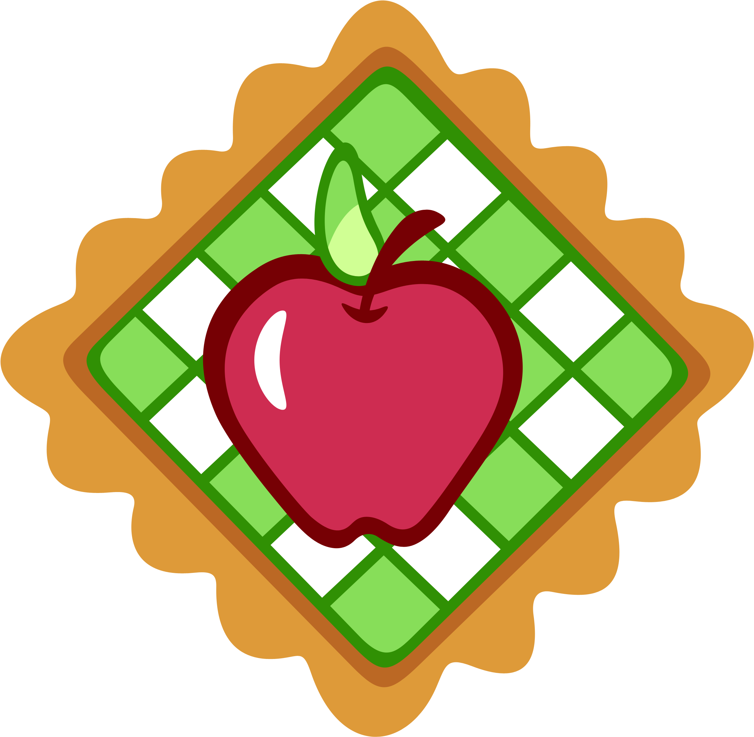 My Little Pony Characters Cutie Marks Download - Applejack G3 Cutie Mark (3188x2917)