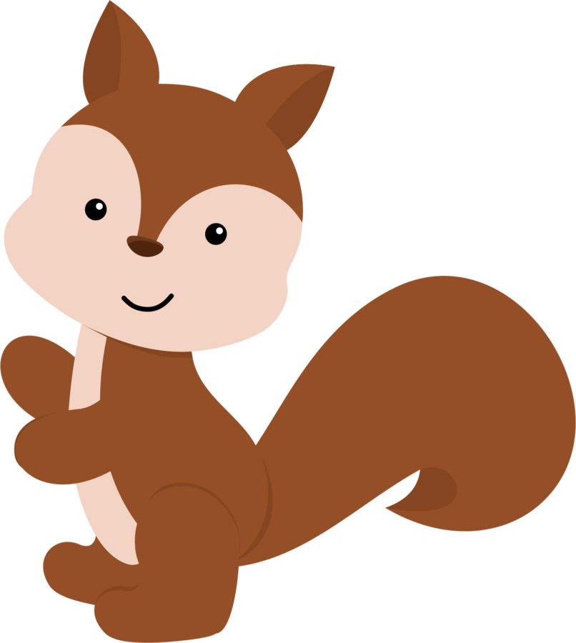 Say Hello Woodland Animalswoodland - Woodland Squirrel Clipart (806x900)
