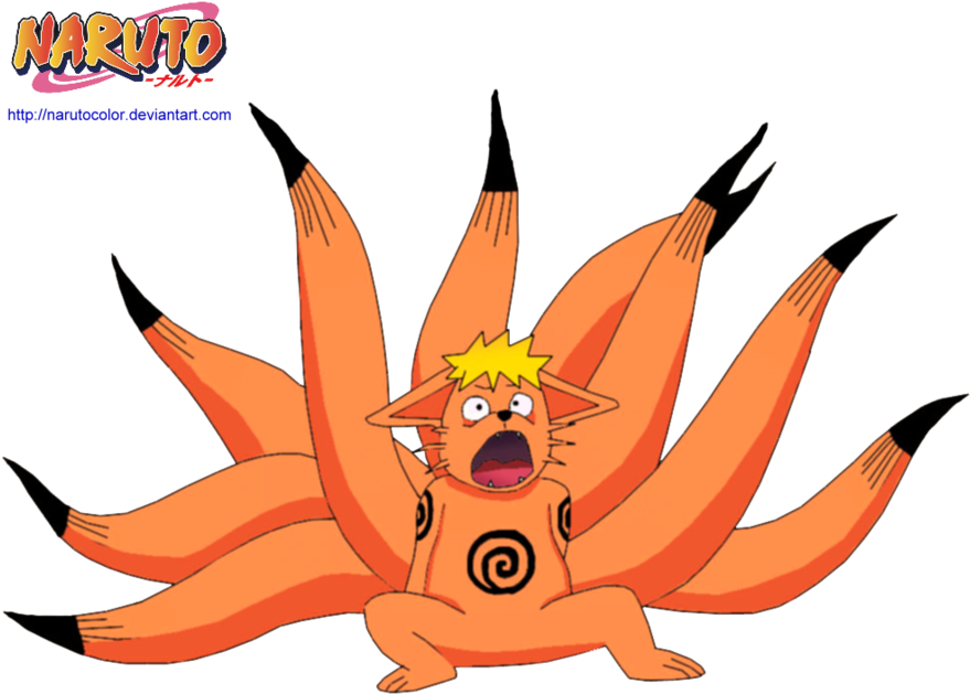 Fox Clipart Naruto - Naruto And Baby Kurama (900x642)