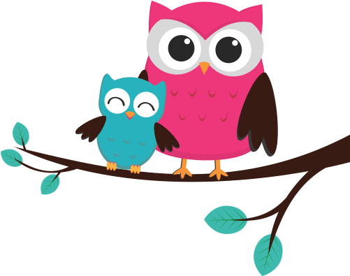 Cottage Crafts - Mommy And Baby Owl Clip Art (500x500)