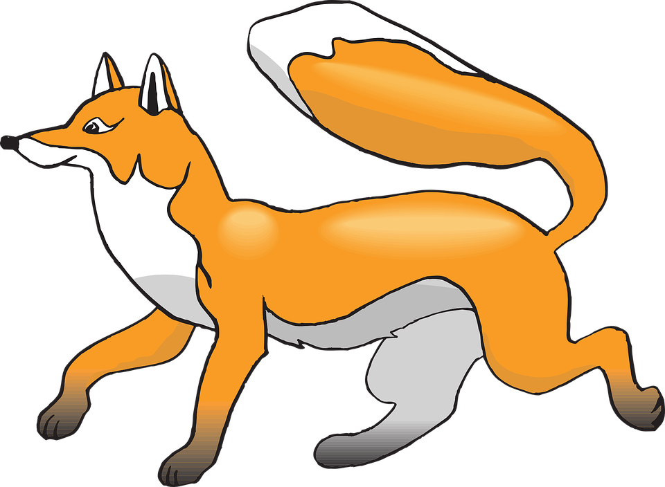 Fox Clipart White Tailed - Fox Clipart Png (960x704)