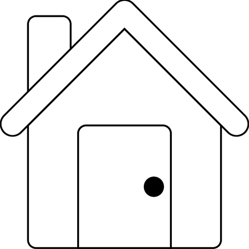 Dessin De Petite Maison House Line Art Barretr - House Vector Png White (500x500)
