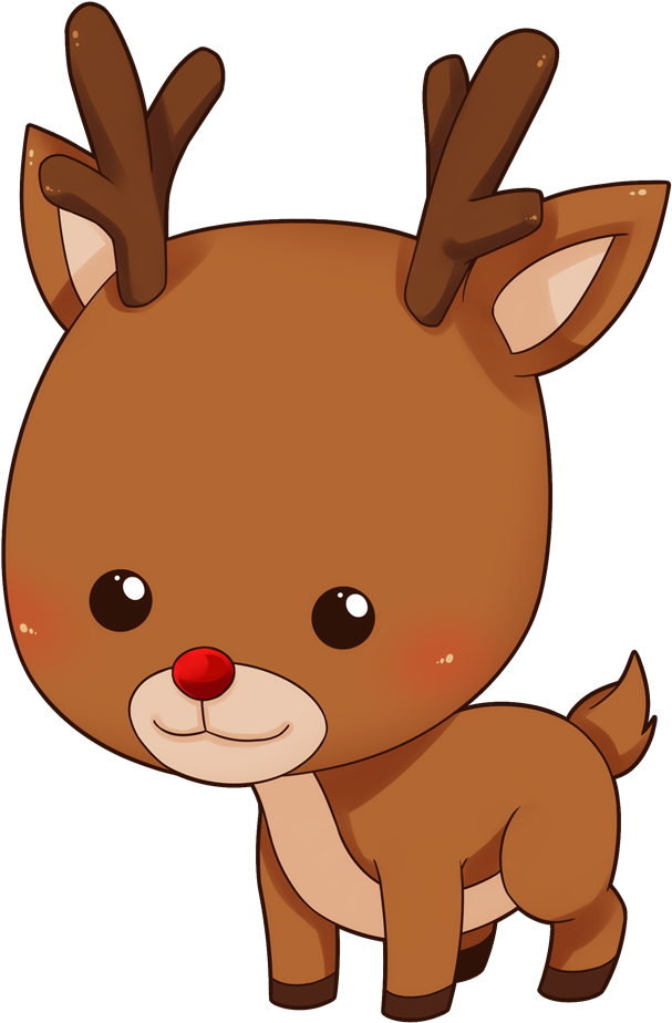 Baby Deer Cartoon Clipart Reindeer Clipart Collection - Reindeer Clipart (800x1064)