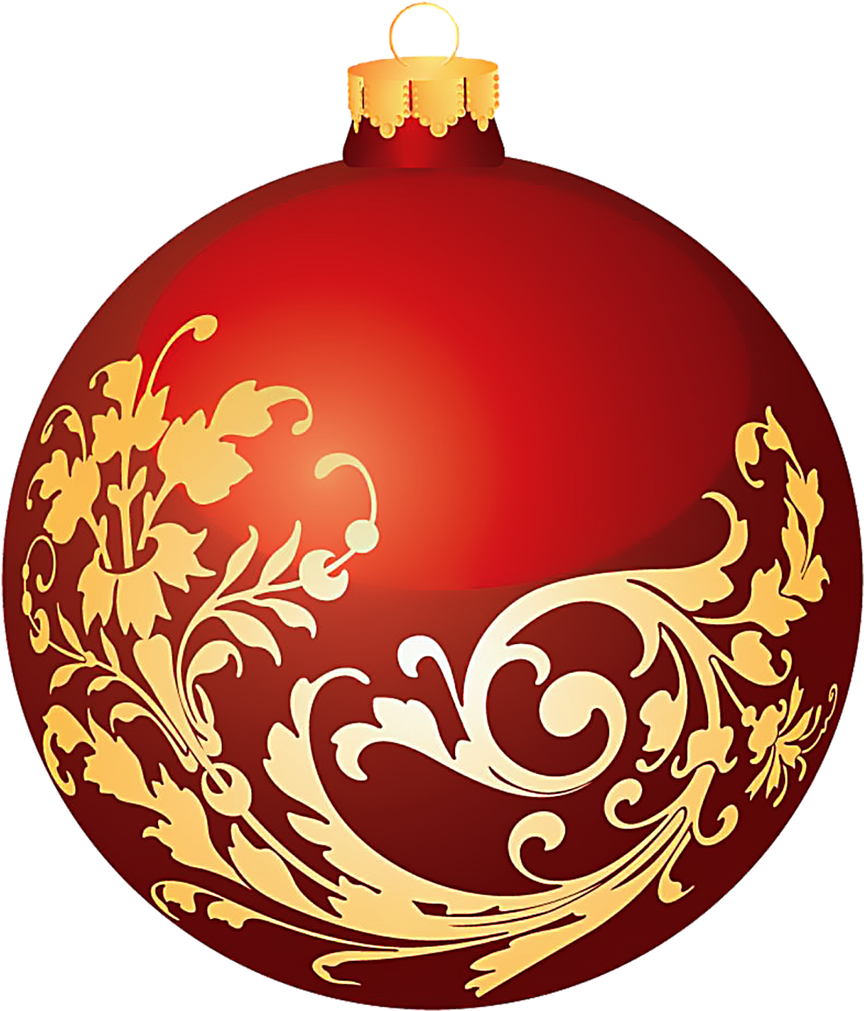 Christmas Balls Png Clipart - Business Holiday Cards - Gilded Red Ornament Holiday (1600x1600)
