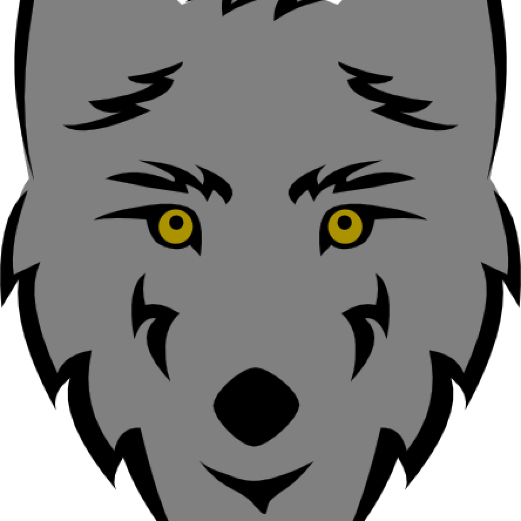 Wolf Head Clipart Simple Stylized Wolf Head Clip Art - Easy Drawings Of Grey Wolf (1024x1024)