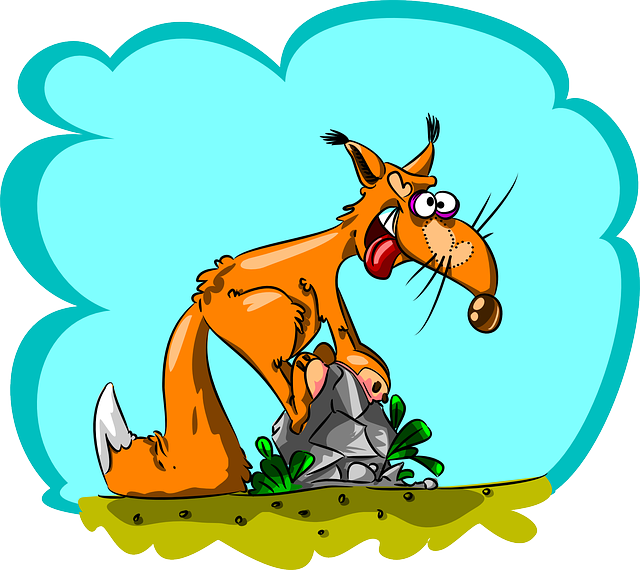Fox, Hot, Crazy, Love, Heart, Cartoon, Orange - Cartoon Hot Love (640x570)