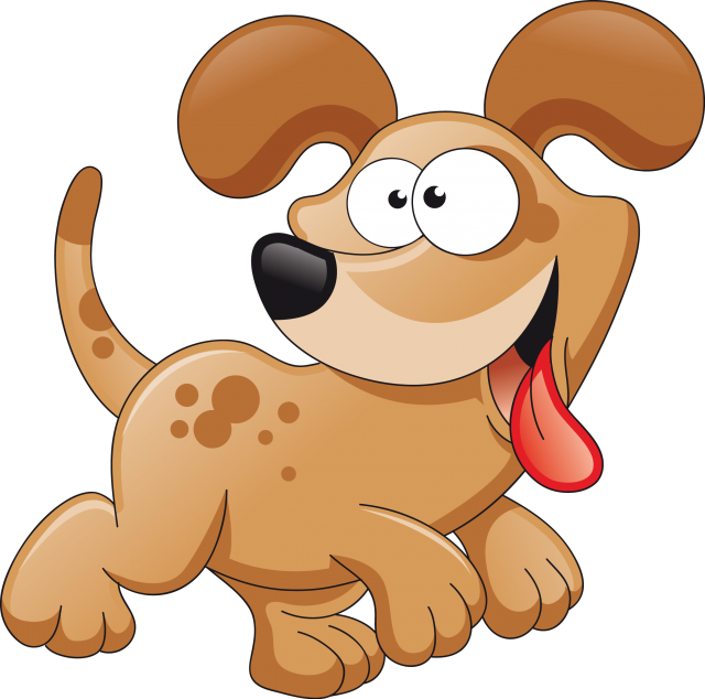 Funny Dogs - Cute Dog Cartoon Png (640x634)