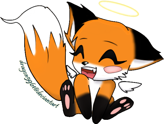 Cute Fox Colored By Dragon5961 - Cute Drawings Of A Fox (600x515)