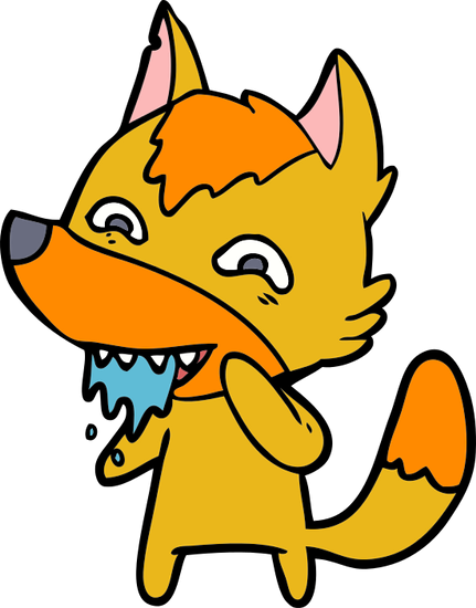 Cartoon Fox Vector - Loup Dessin Animé (431x550)