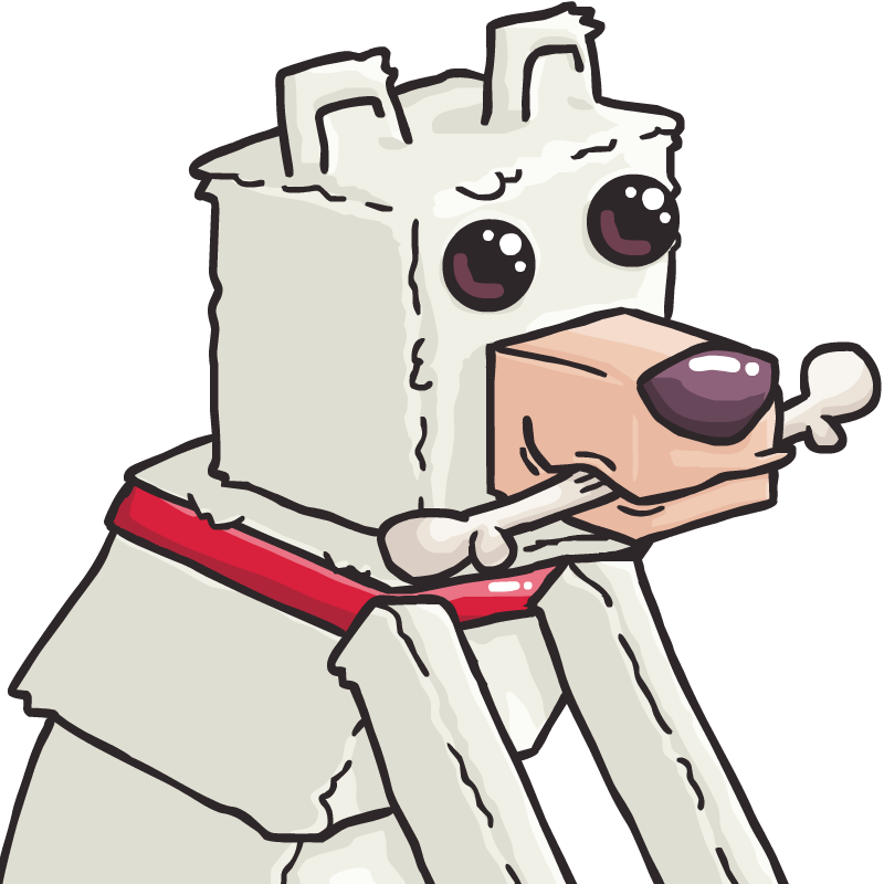 Request] A Wolf From Minecraft By Rezuaq On Deviantart - Drawing (800x800)