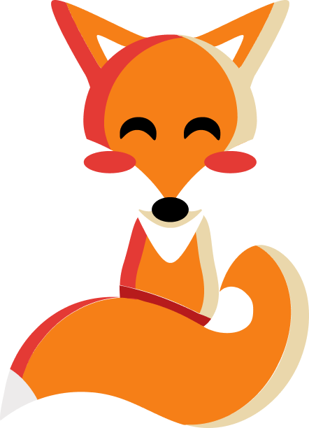 Fox With Eyes Closed And Tail Wrapped Around The Front - Vulpini (442x612)