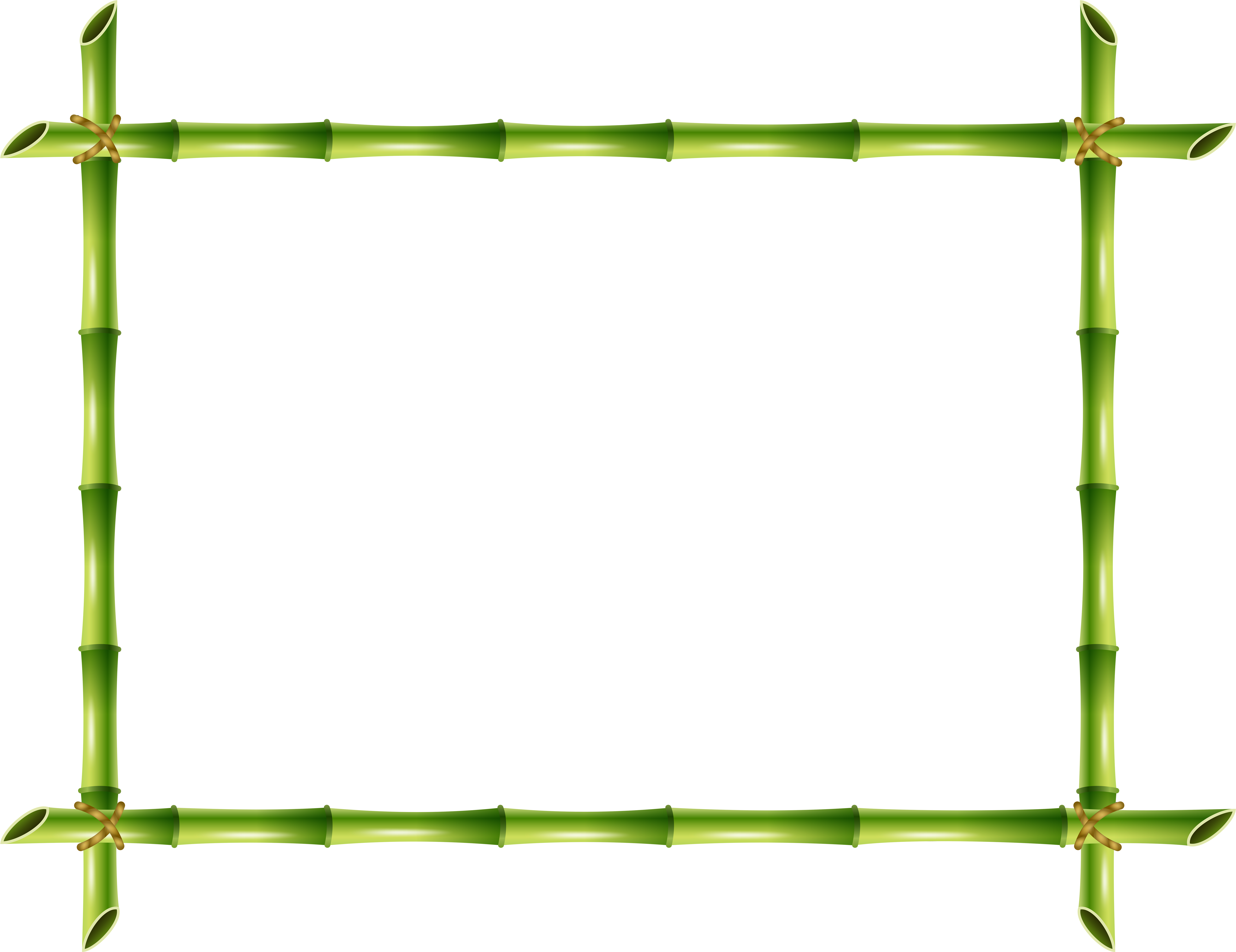 Bamboo Frame Png Transparent Clip Art Image - Bamboo Frame Png (8000x6163)