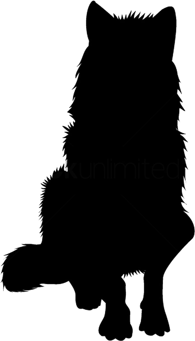 Silhouette Of Sitting Wolf 1501686 - Sitting Wolf Silhouette (1300x1300)