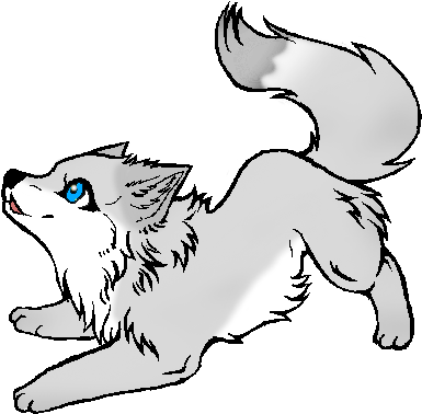 Wolf Puppy Howling Drawing Download - Cute Baby Wolf Drawing (400x400)
