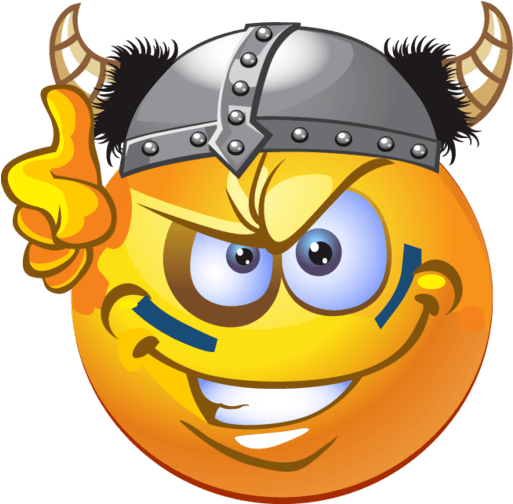Explora Emoticonos, Estado Whatsapp, ¡y Mucho Más - Viking Smiley Face (512x512)