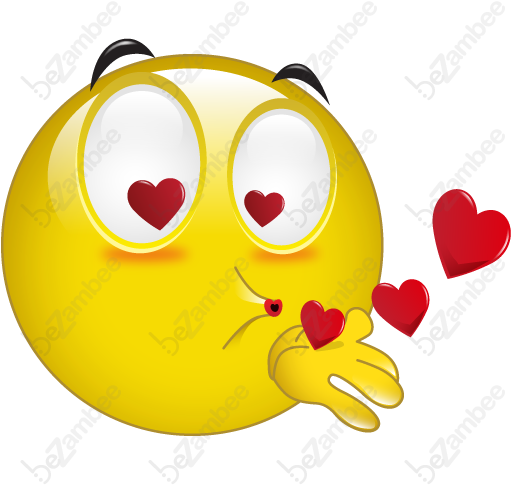 Whatsapp Images - Flying Kiss Smiley Gif (512x512)