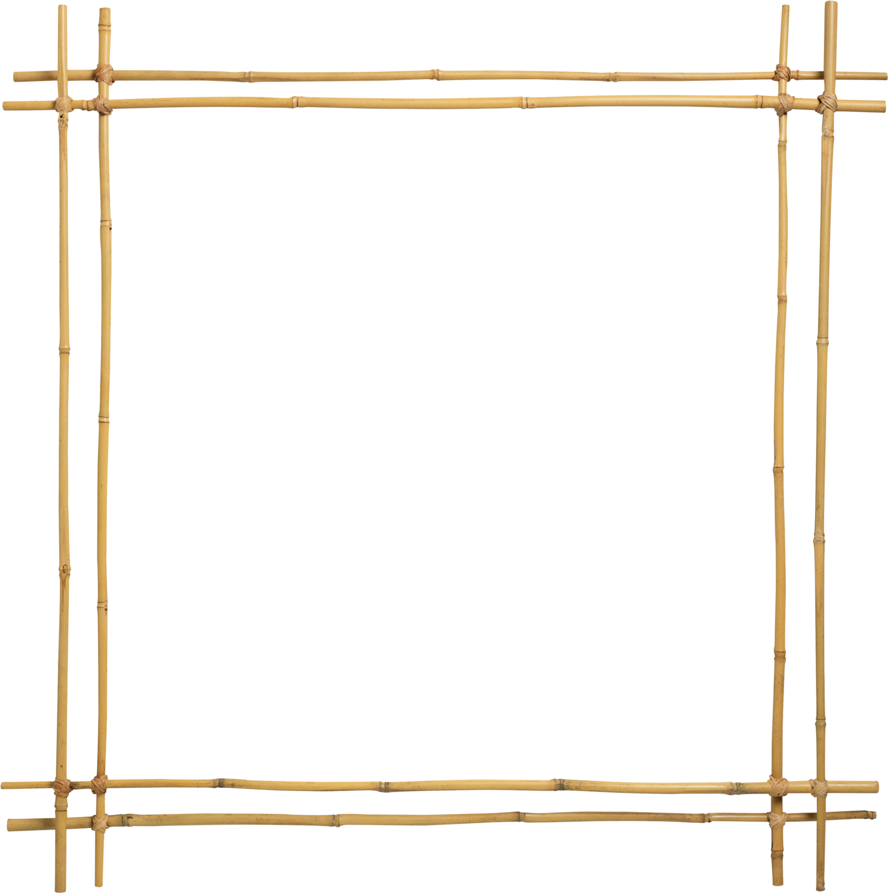Bamboo Picture Frame Stairs - Japanese Frame Png (1912x1927)