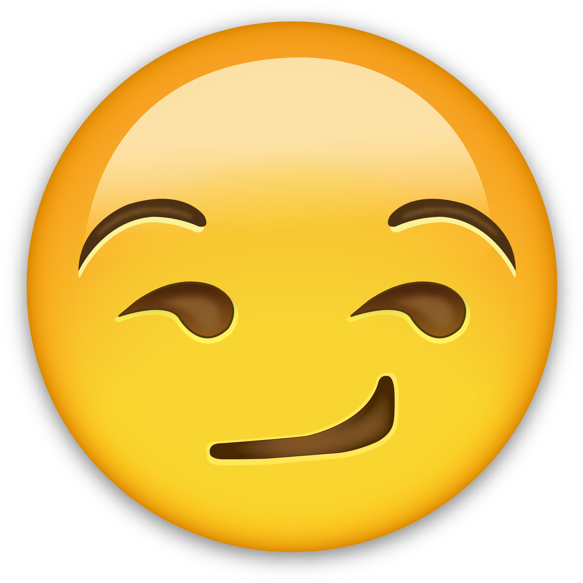 Cara-enamorada El Significado De Los Emojis De Whatsapp - Smiley Smirk Png (1900x1900)
