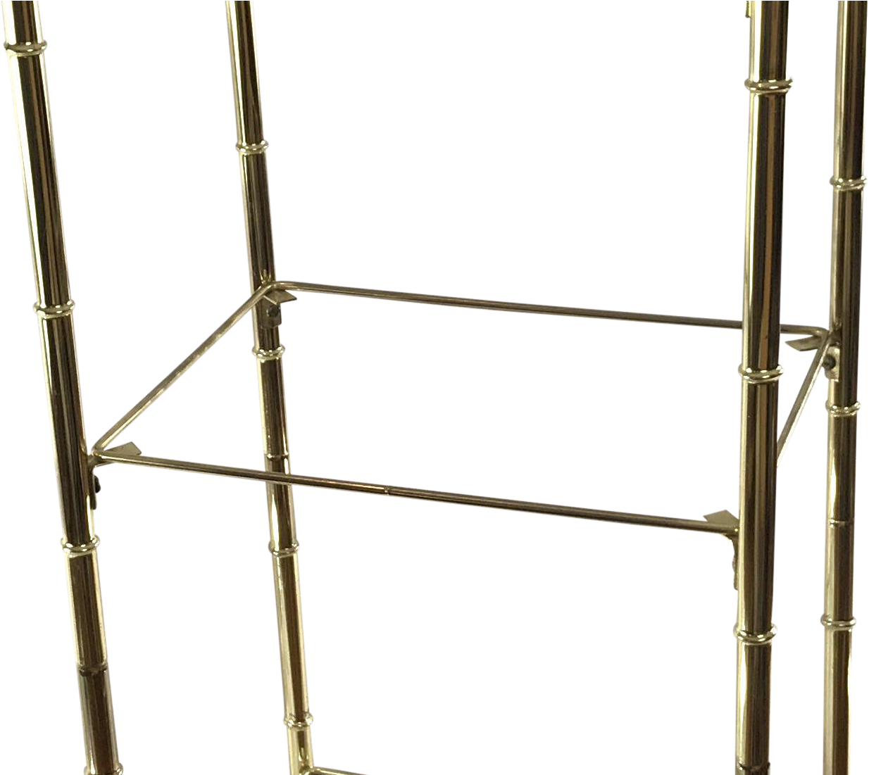 Hollywood Regency Faux Bamboo Arch Shaped Brass Etagere - Scaffolding (1478x1100)