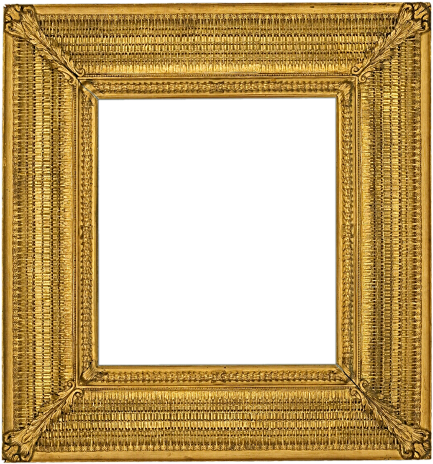 Antique Bamboo And Wicker Frame By Jeanicebartzen27 - Traditional Golden Frame (862x927)