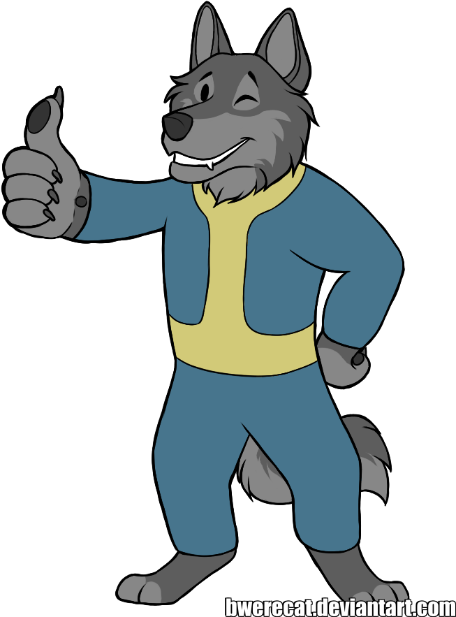 Vault Wolf F2u By Bwerecat - Cartoon (678x960)