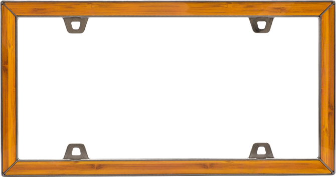 Bamboo License Plate Frame - Wood Licence Plate Frames (670x353)