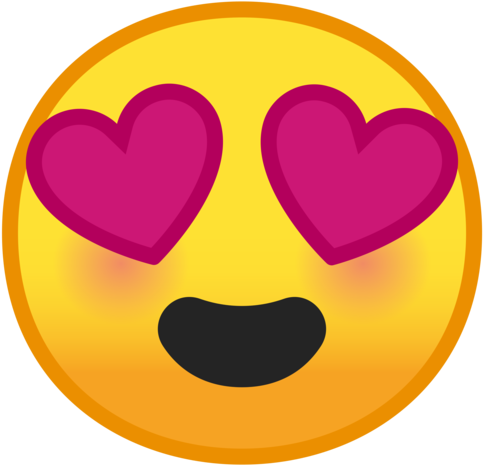 Google - Emoji Heart Eyes Google (850x822)