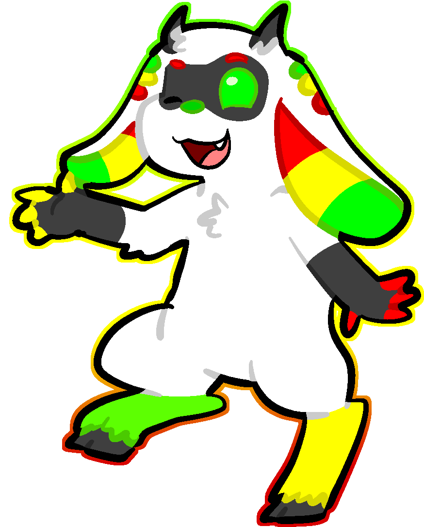 Techno Wolf By Fc X Mintygreentea01 - Cartoon (1000x1200)