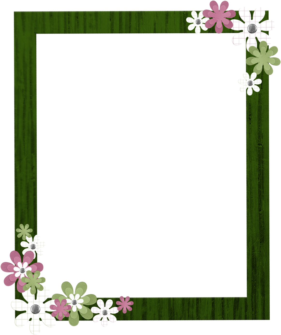Yellow Frame Png - Floral Border (1222x1474)