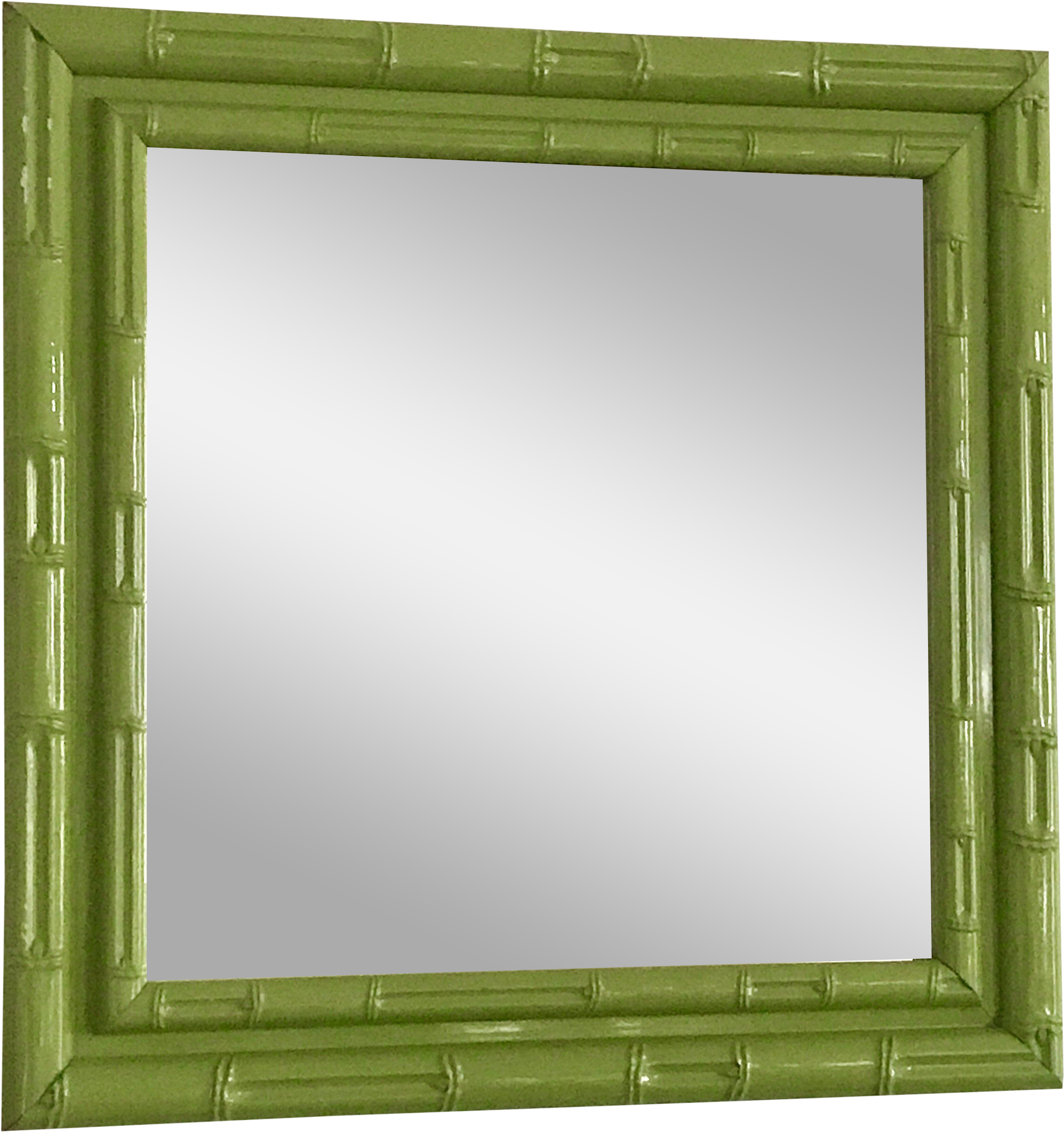 Larson Juhl Apple Green Faux Bamboo Square Wall Hanging - Mirror (2634x2802)