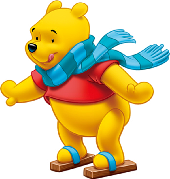 Pooh Clip Art - Winnie The Pooh Winter Png (600x600)