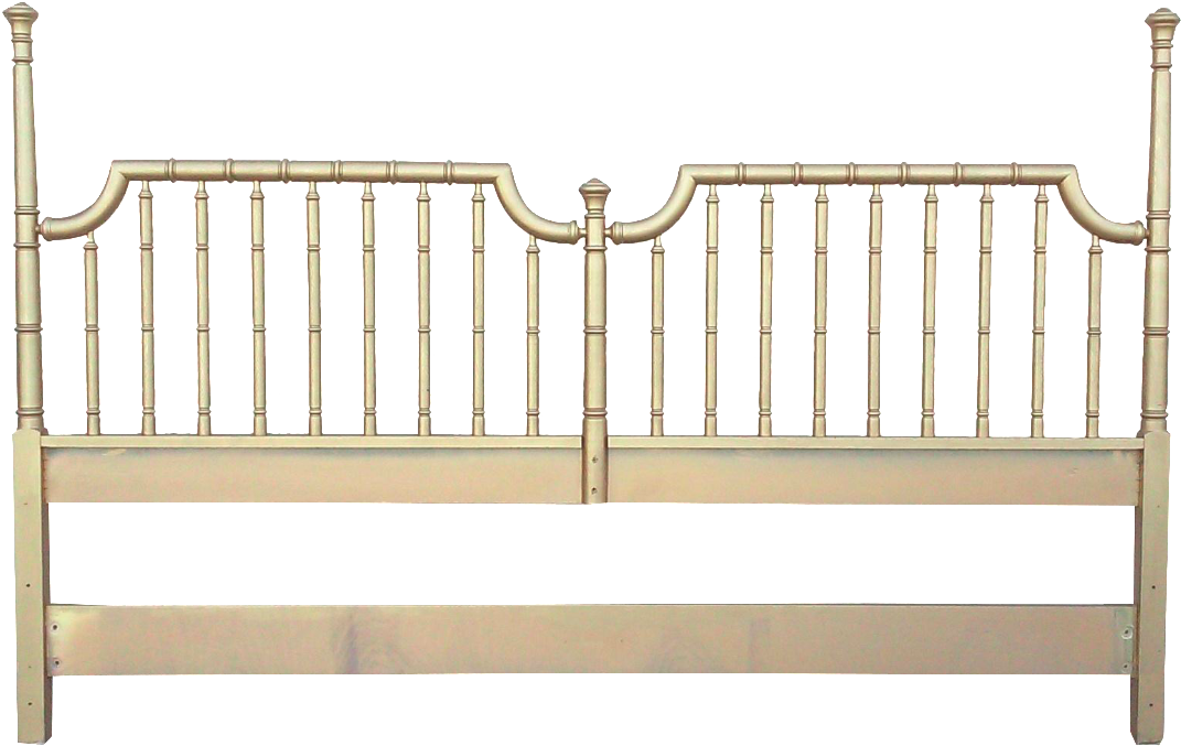 Hollywood Regency King Gilt Faux Bamboo Headboard On - Headboard (1194x900)