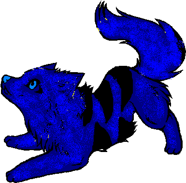 Starry Night Wolf Pup Adoptable Closed By Dragonitemessenger - Anime Blue Wolf Pup (400x400)