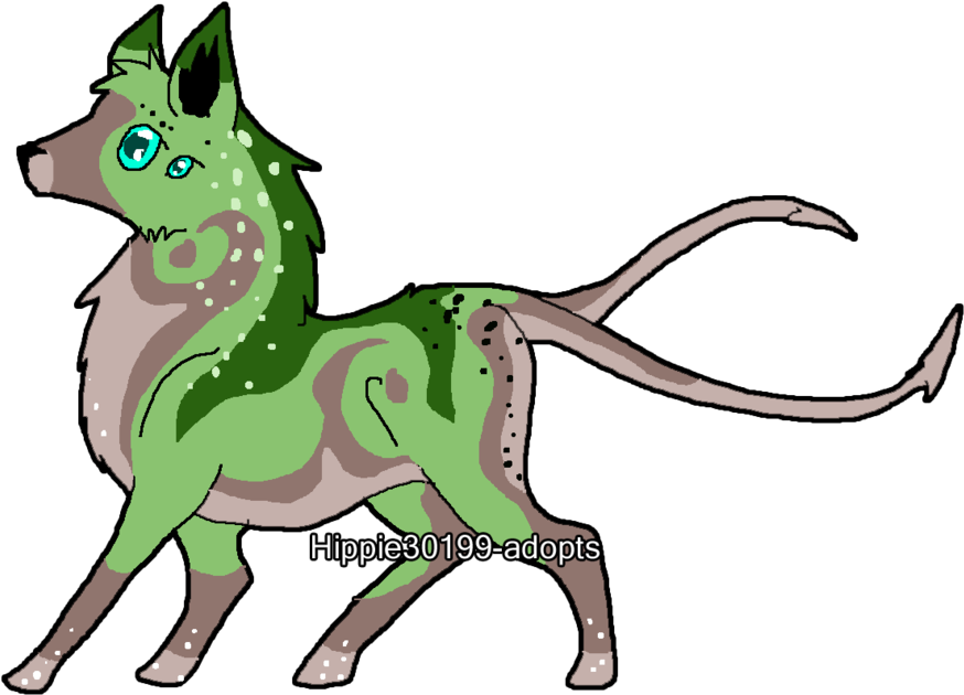 Abyssal Wolf Pup 1 By Hippie30199-adopts - Cartoon (1024x643)