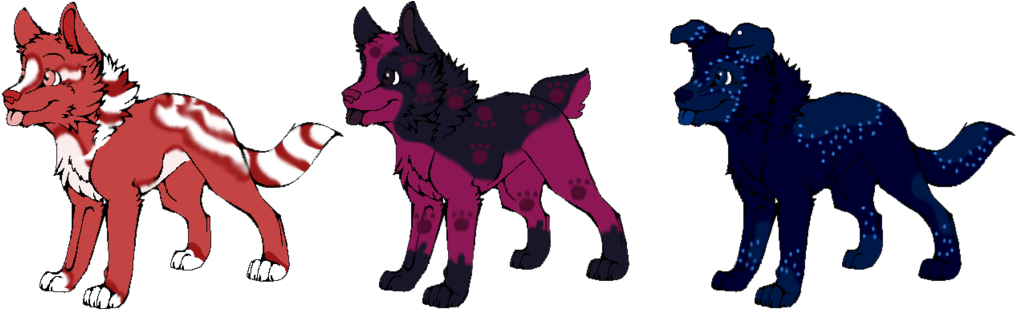 Wolf Pup Adoptables By Galaxy-bear - August 16 (1024x312)