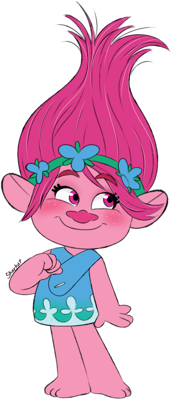 The Frightened Nerve Branch/ Poppy Deviantart - Poppy Trolls (604x1321)