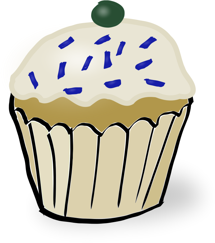 Pin Poppy Clip Art Cake On Pinterest - Muffin (800x800)