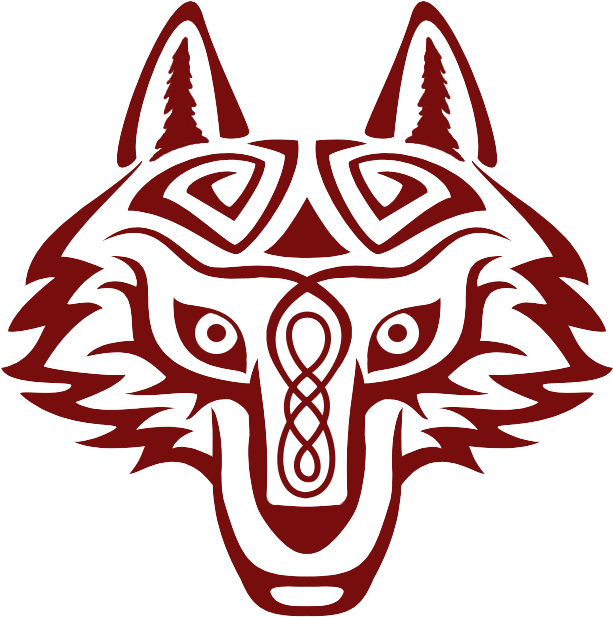 Celtic-tribal Wolf Head By Kayosa On Clipart Library - Wolf Tribal Face Png (700x700)