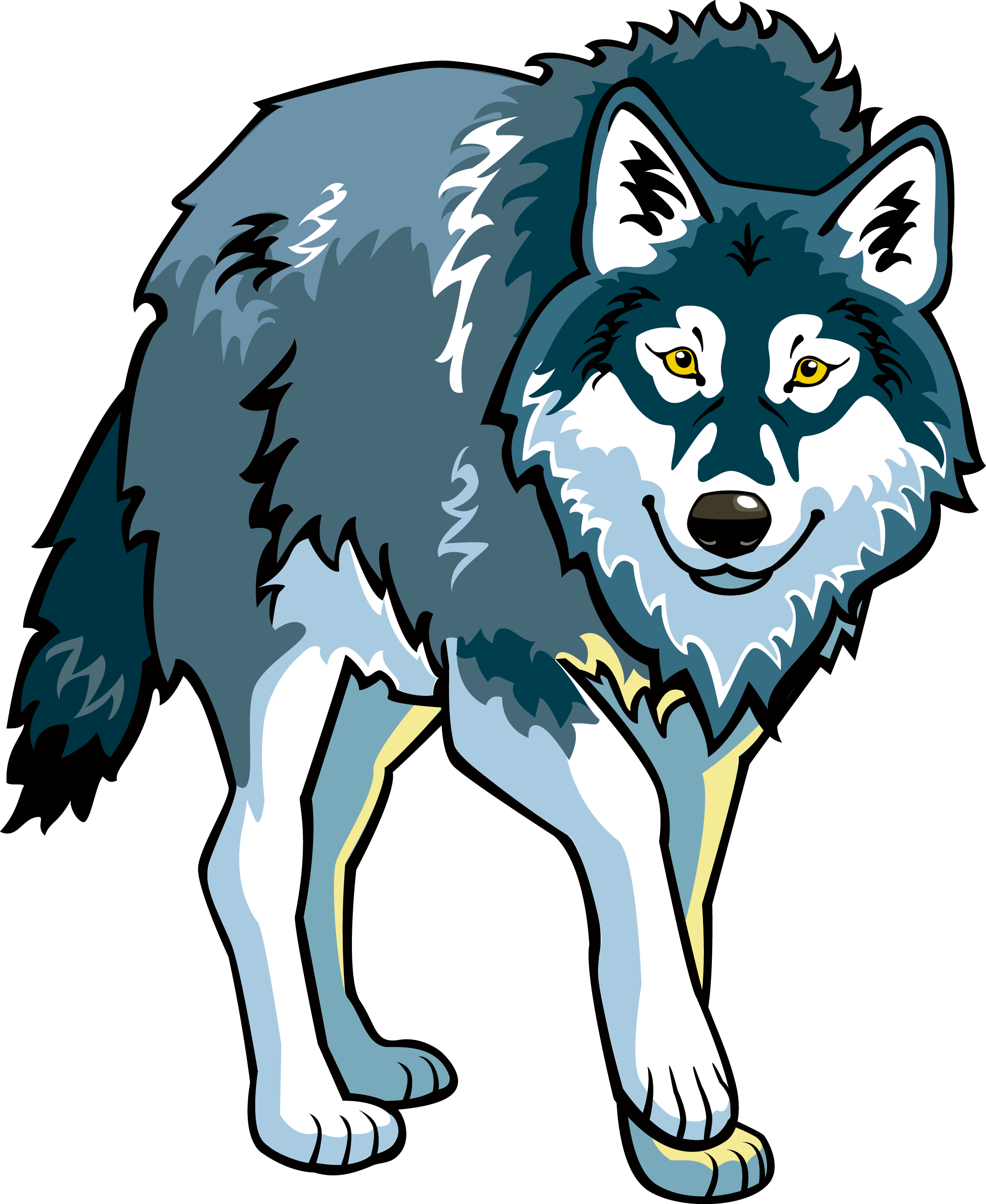 Gray Wolf Coyote Clip Art - Gray Wolf Coyote Clip Art (2244x2739)