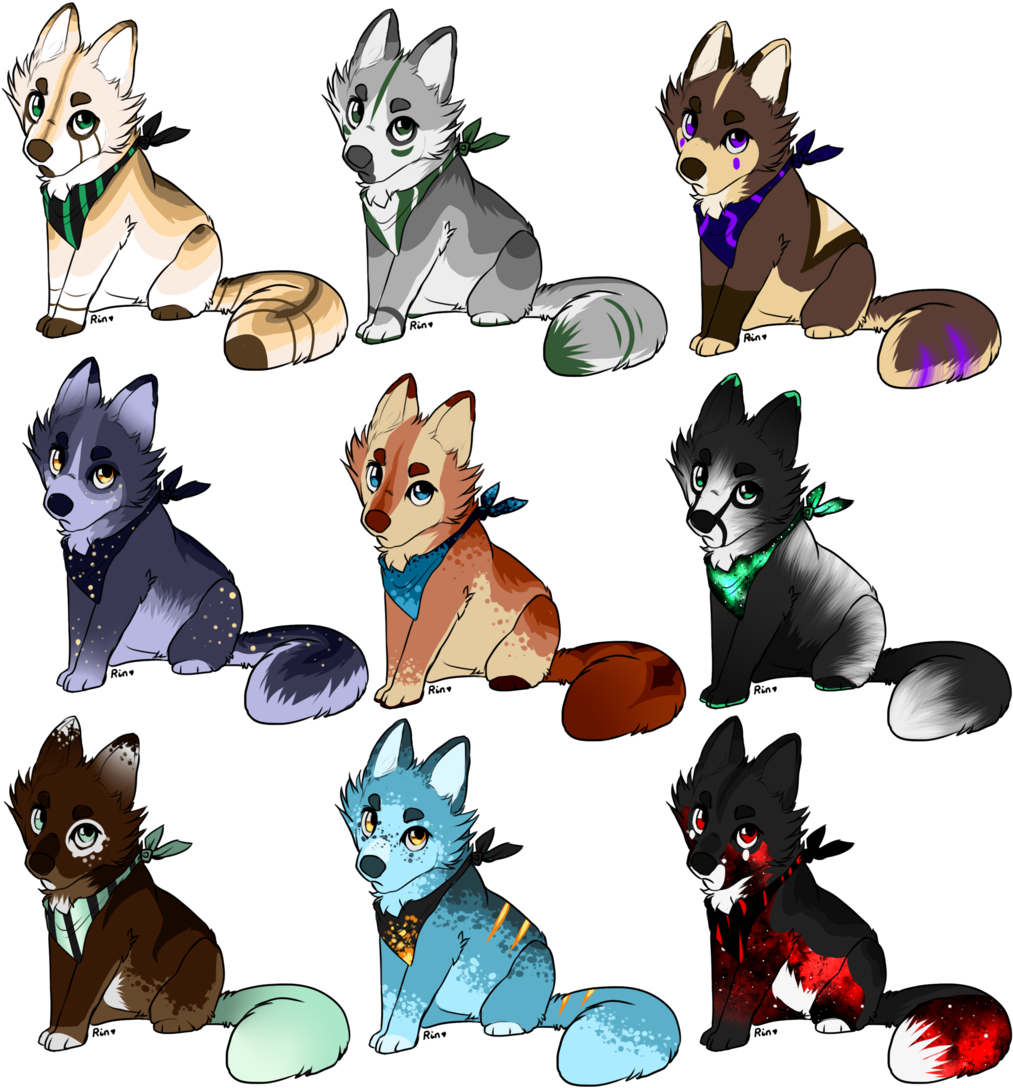 Wolf Pups Open 3/9 By Saiyan Paws Adopts - Gray Wolf (1024x1092)