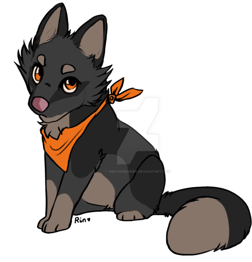 Amia's Pet Wolf/fox Puppy, Shadow By Obscenebarbie - Art (916x873)