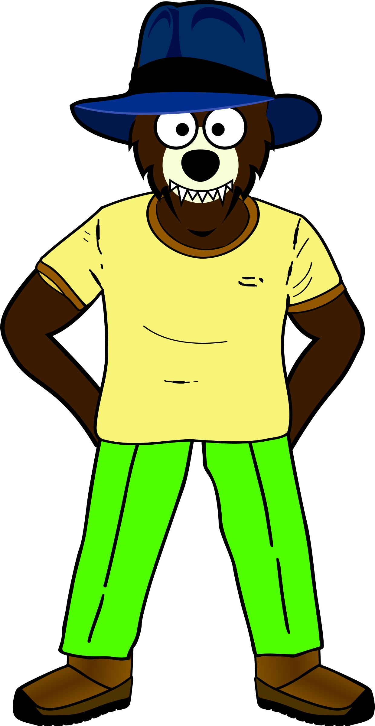 Big Image - Cartoon Animals Wearing Clothes (1240x2400)