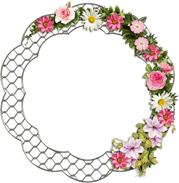 Flower Fence Frame By Jane-sigs - Picture Frame (726x873)